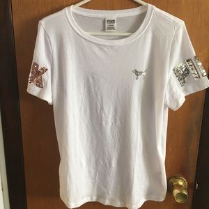 Vs pink bling tee